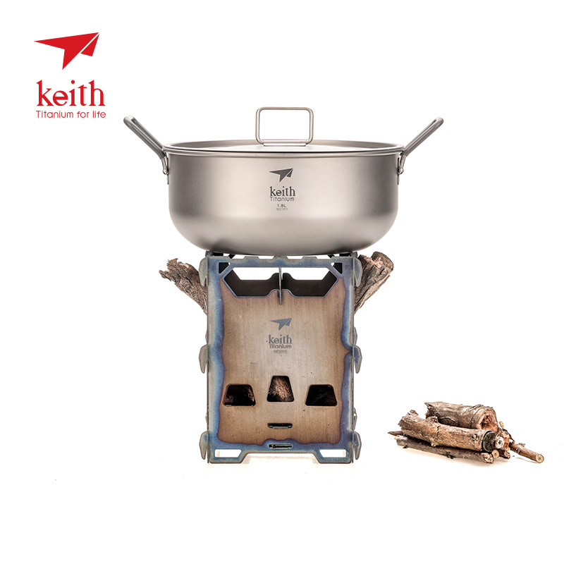 Ultralight Titanium Wood Stove Backpack - Keith Titanium Legering Backpacking Houtkachel Outdoor
