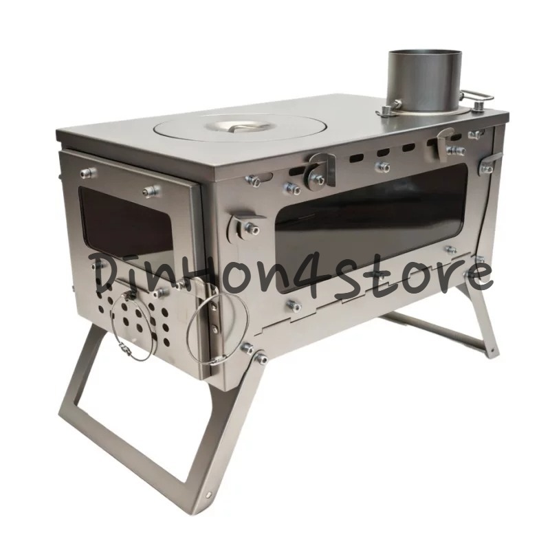 Titanium Folding Wood Stove Tent - 2026 Pure Titanium Opvouwbare Houtkachel Draagbare