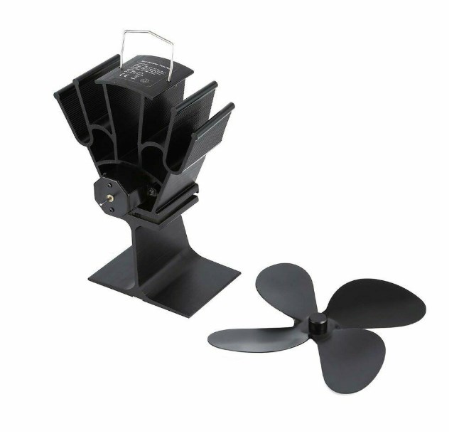 Stove Fan Heat Powered 4 Blade - 4-bladige, door warmte aangedreven kachelventilator voor