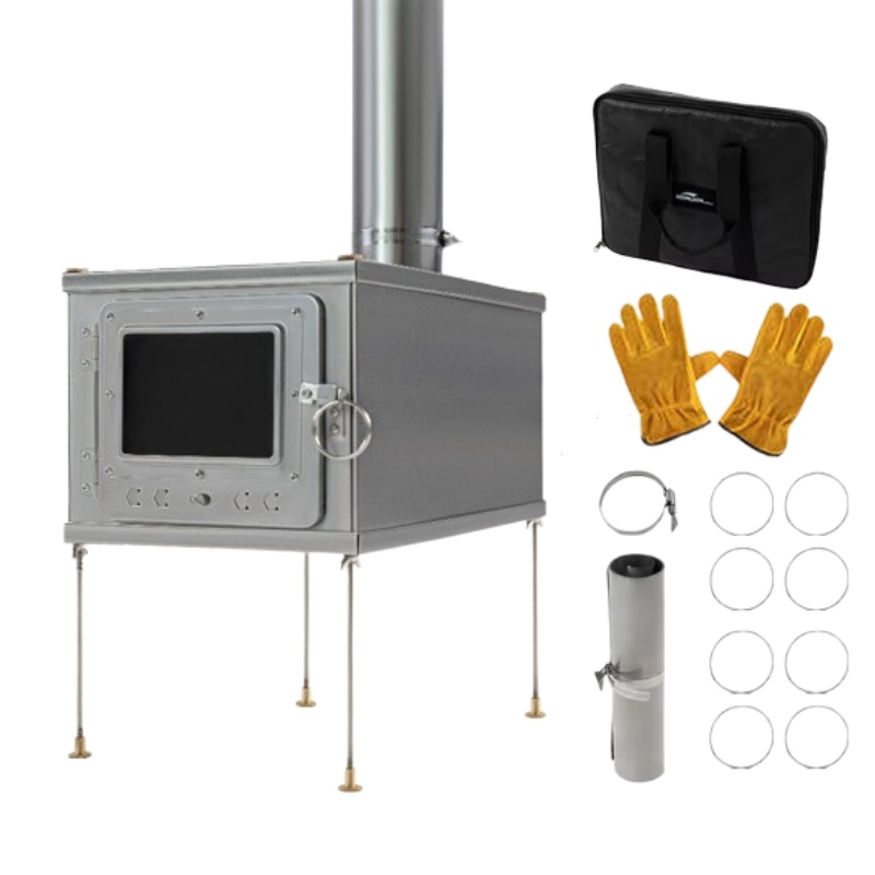 Titanium Folding Wood Stove Tent - Opvouwbare tentkachel Lichtgewicht verbranding van titaniumlegering