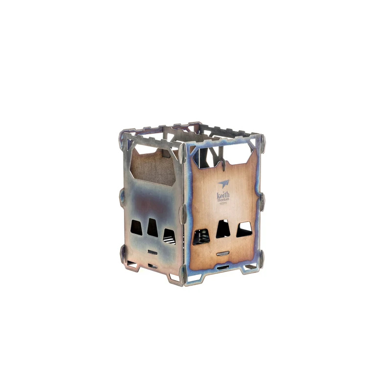 Ultralight Titanium Wood Stove Backpack - Keith Titaniumlegering Backpacken Houtkachel Outdoor Campingkachel