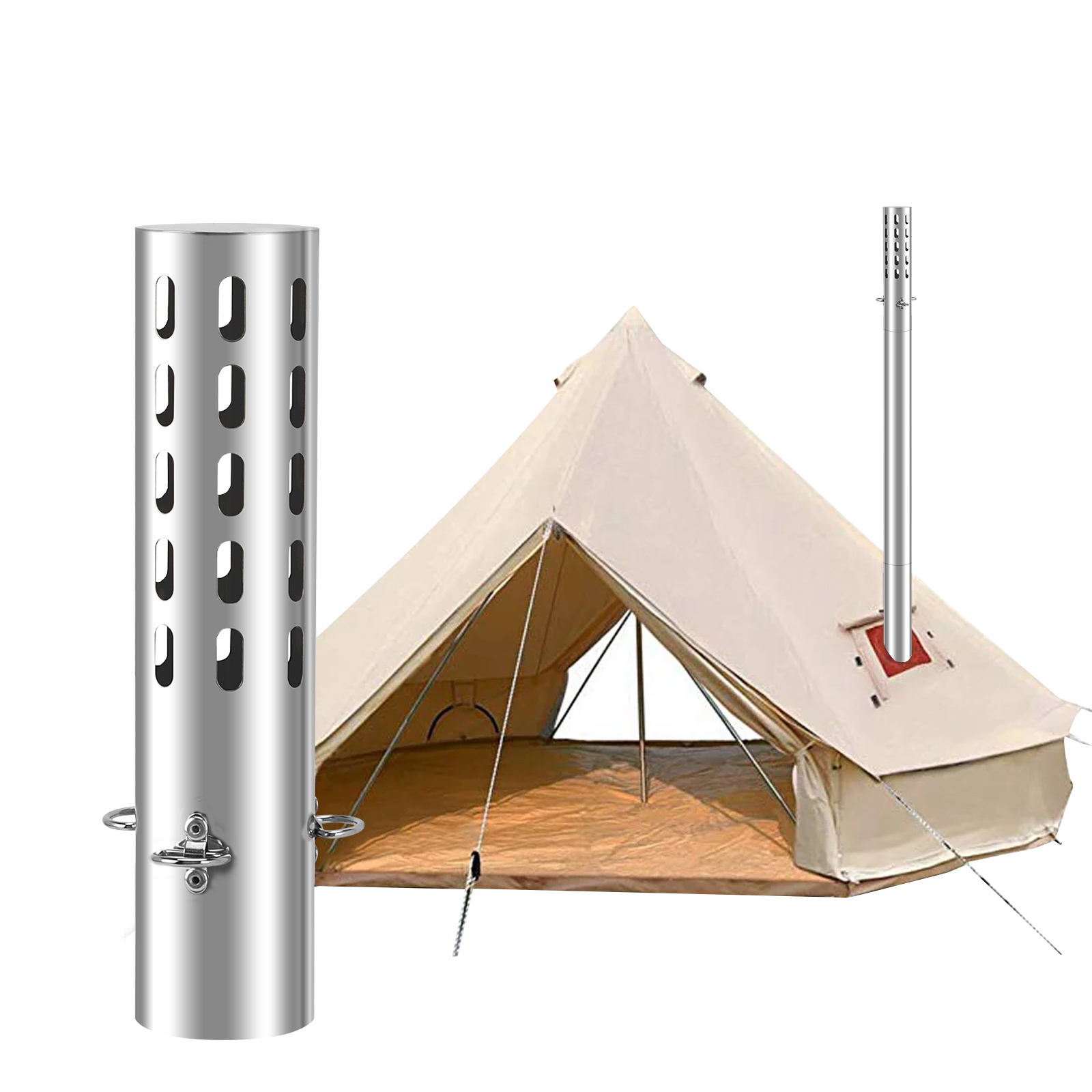 Tent Stove Pipe Spark Arrestor Cap - Camping Tent Kachel Schoorsteen Onderdelen Vonken