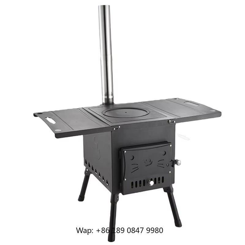 Hot Tent Wood Stove With Chimney Pipe - 【Hot】Houtgestookte kampeeroven met schoorsteenpijpen, draagbare houtgestookte
