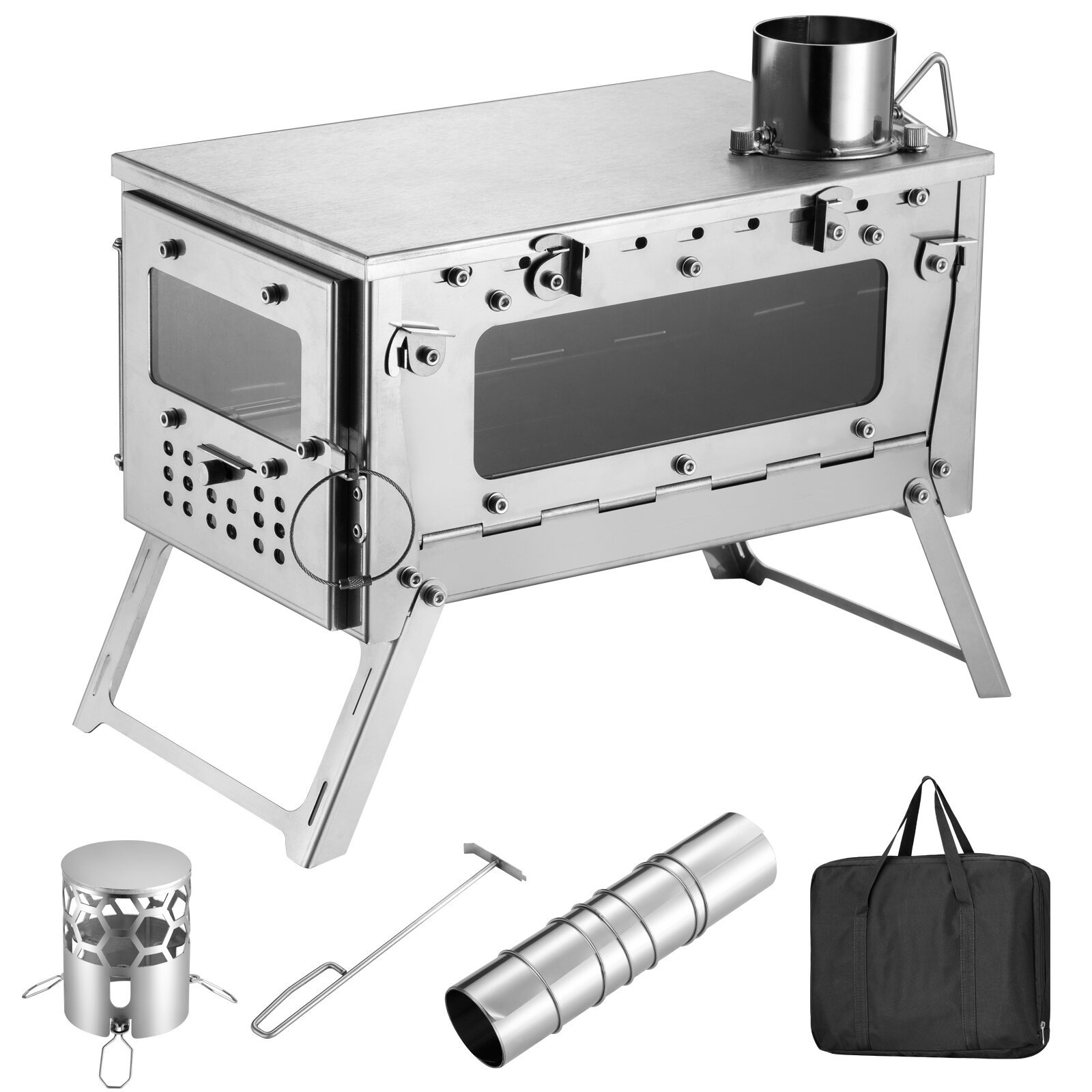 Draagbare Outdoor Houtkachel M - Hot Tent Wood Stove With Chimney Pipe recensie en prijs