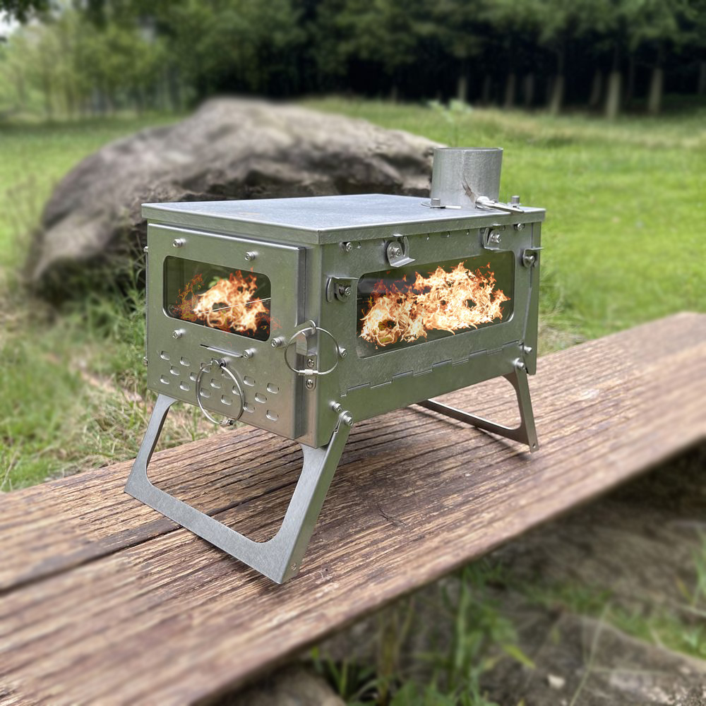 Ultralichte hete tentkachel me - Hot Tent Wood Stove With Chimney Pipe recensie en prijs