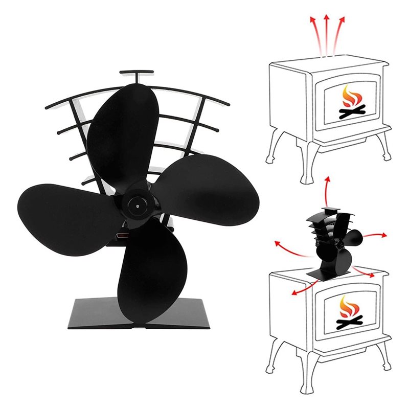 TFORU-aluminium standaard voor - Stove Fan Heat Powered 4 Blade recensie en prijs