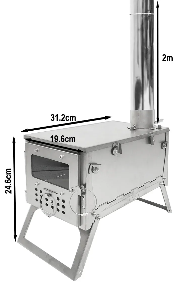Titanium houtkachel, draagbare - Titanium Folding Wood Stove Tent recensie en prijs